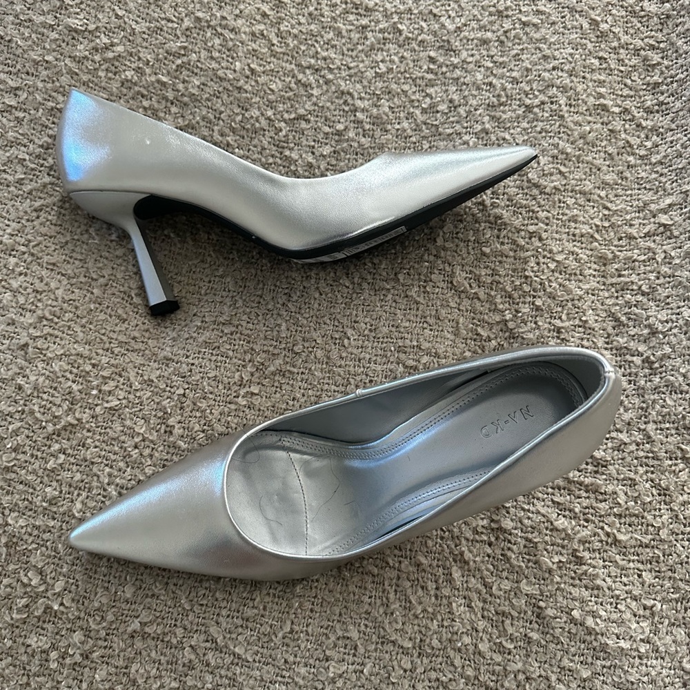 Silver stilettos